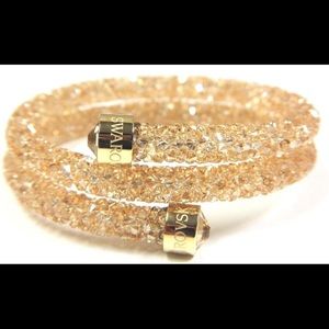Swarovski Crystaldust Double Bangle Golden